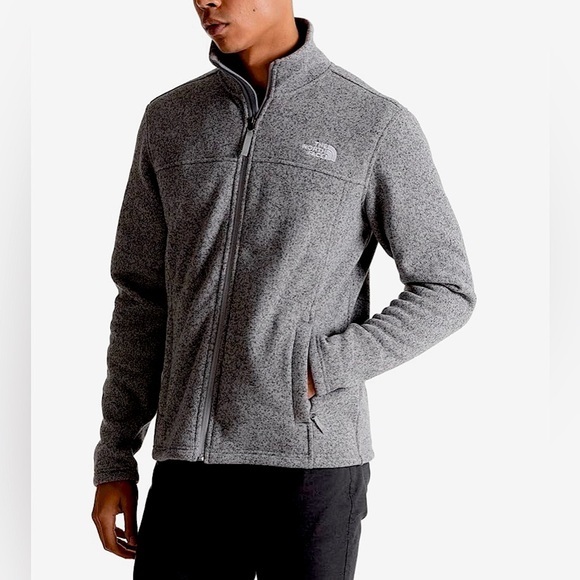 The NORTH FACE Dark Gray Polartec Fleece Full Zip Jacket size Large - Picture 1 of 12